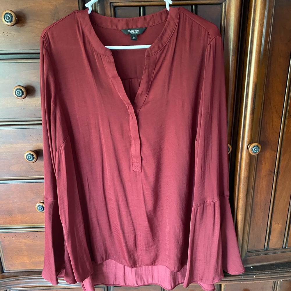 Extra large simply vera maroon blouse